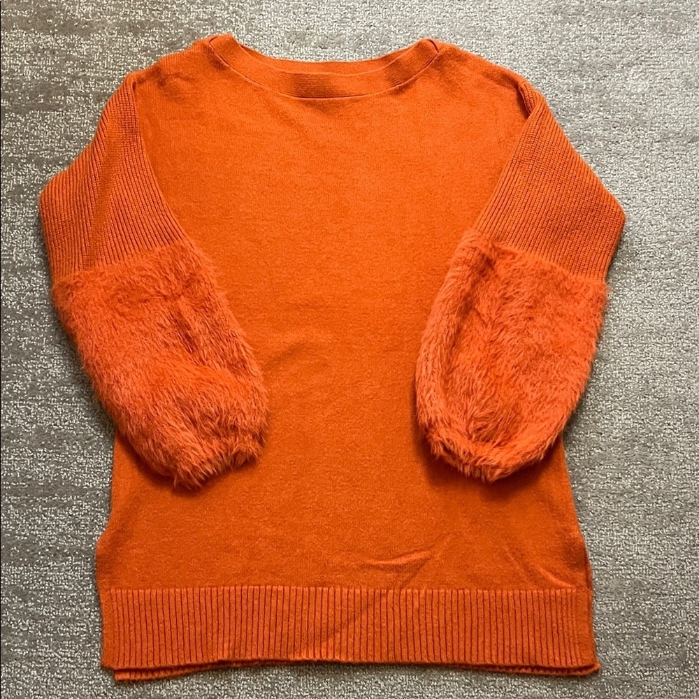 NWOT Anthropologie Colma Tunic Sweater in Orange Size XS - Picture 1 of 9
